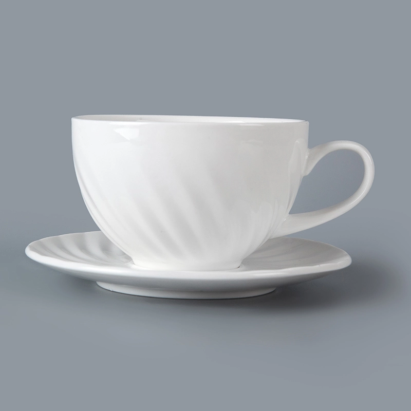 Wholesale porcelain tableware suppliers microwave and dishwasher safe unstackable ceramics dinner sets restaurant use coffee cup 1