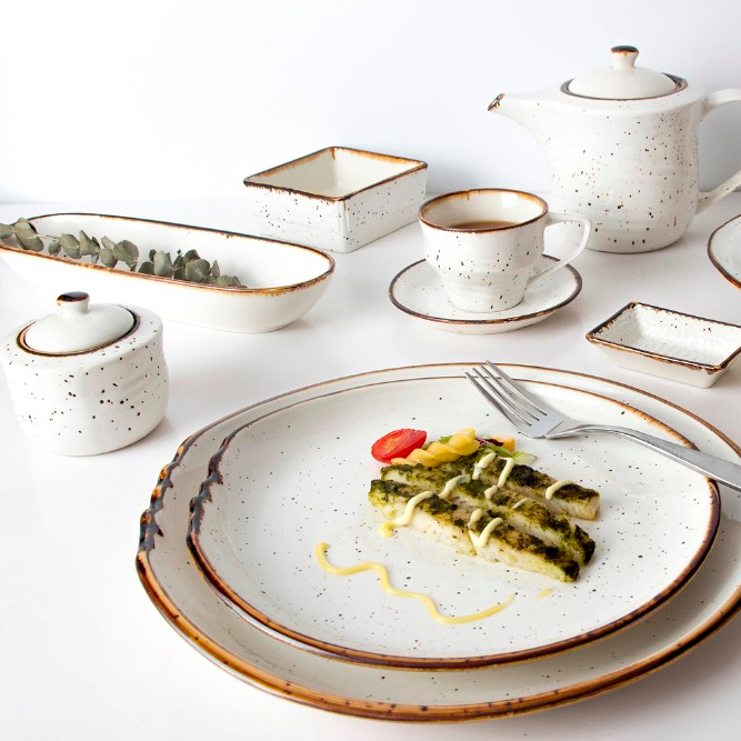 New Products In 2019 Yellow Porcelain Dinner Sets,Grey Porcelain Ceramic Dinnerware Set, Rustic Modern Dinner Set Porcelain 1