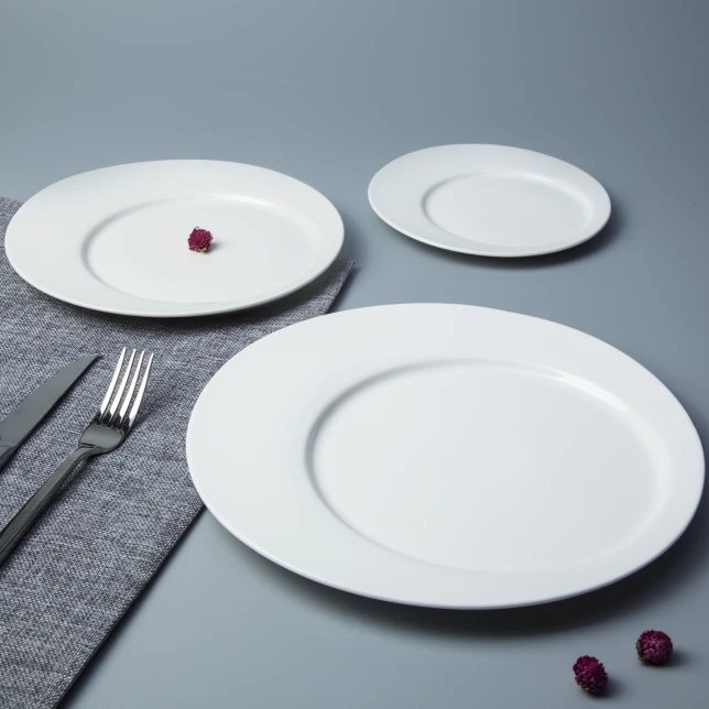 wholesale cheap white porcelain dinner plates gourmet coupe plate 1