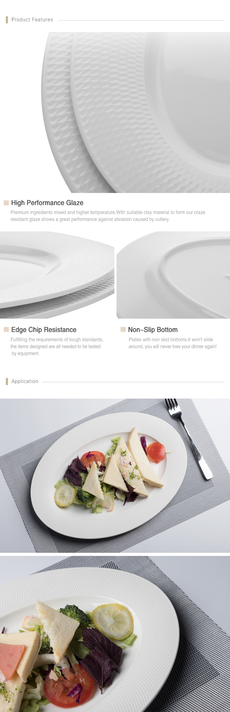 Wholesale Microwave Safe Hotel Plate Sets Porcelain Dinner Sets, Porcelain Hotel Plate Egg Plate Ceramic> 13