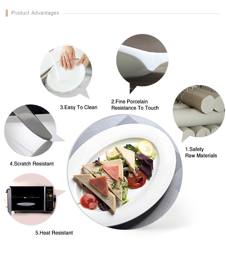 Wholesale Microwave Safe Hotel Plate Sets Porcelain Dinner Sets, Porcelain Hotel Plate Egg Plate Ceramic> 15