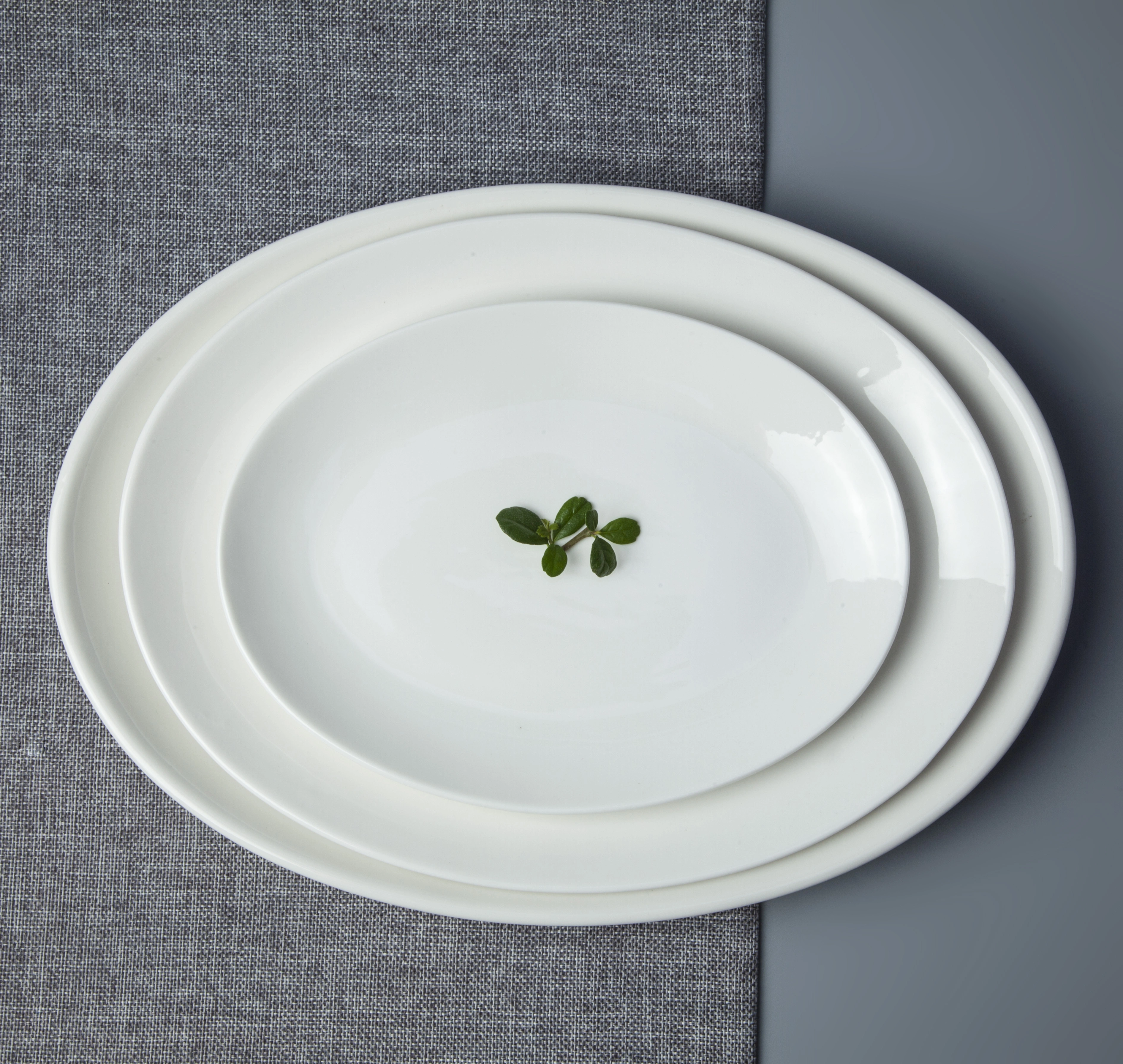 Wholesale hotel restaurant used crockery tableware oval platter 1