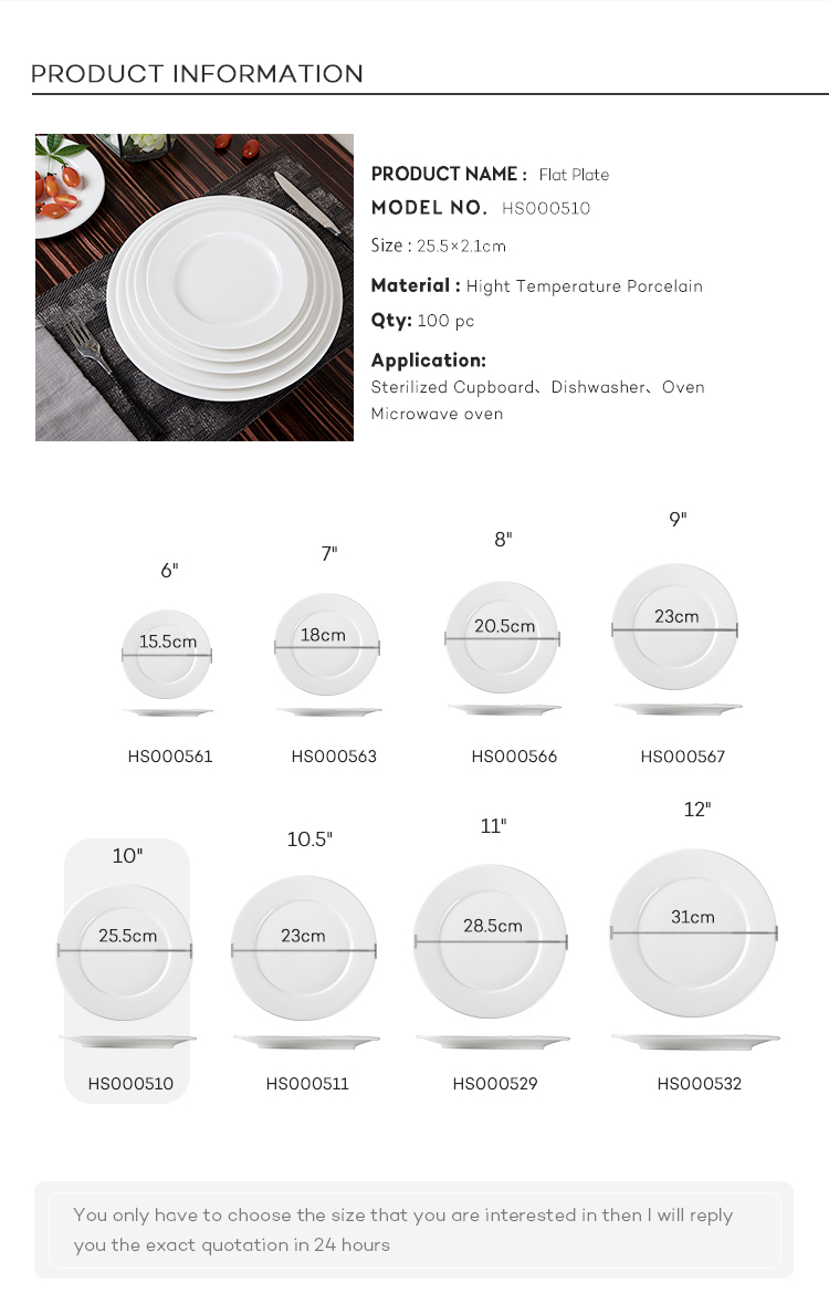 Top Plates Porcelain Supply for Bistro Two Eight