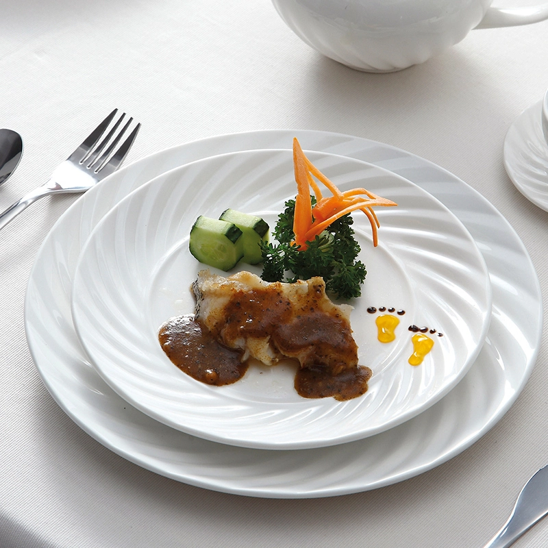 Wholesale Products China Sale Well Plate, Hotel & Restaurant Used Crockery Tableware, Ceramic Dinner Plate Restaurant^ 1