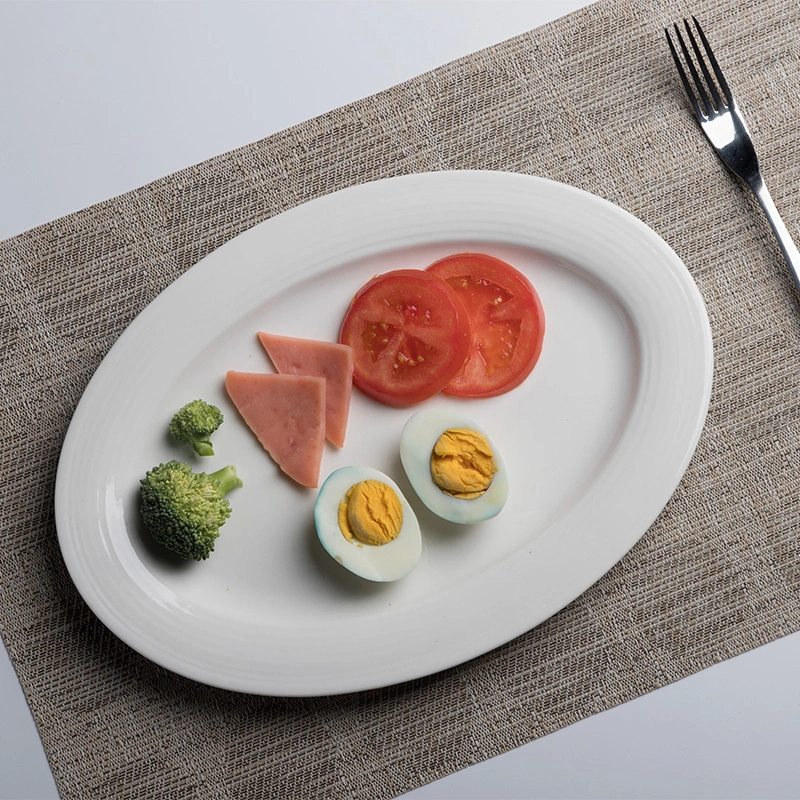 Unique Product Microwave Safe Hotel Restaurant Plates Mexican, Oval Shape Dish, Banquet Plate# 1