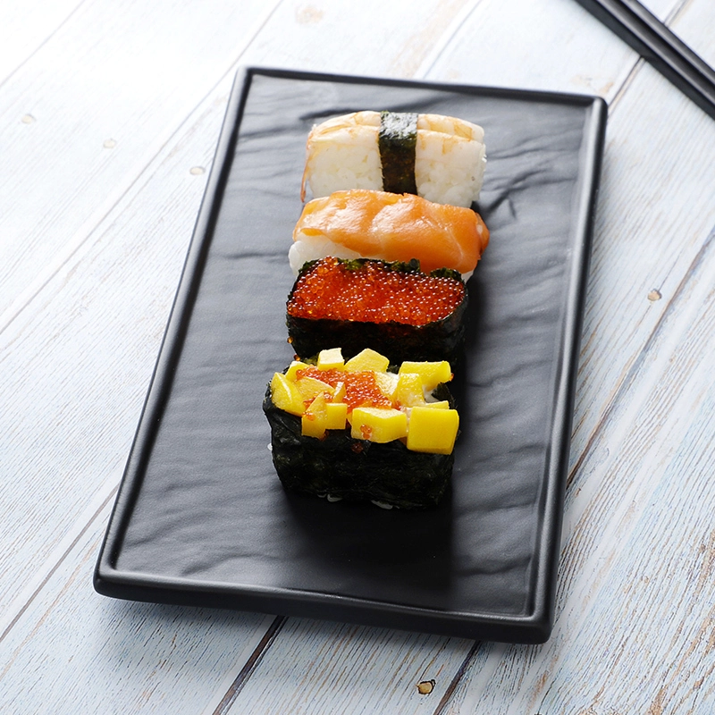 New Arrival Black Matt Plate Rectangular Shape, High Temperature Eco-Friendly Material To Restaurant~ 1