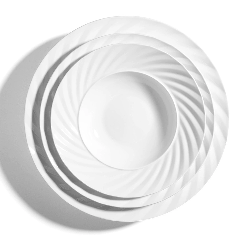 Wholesale Ceramic 8.75 Soup Logo Plate Porcelain Hot Sale Salad Event Plate 1