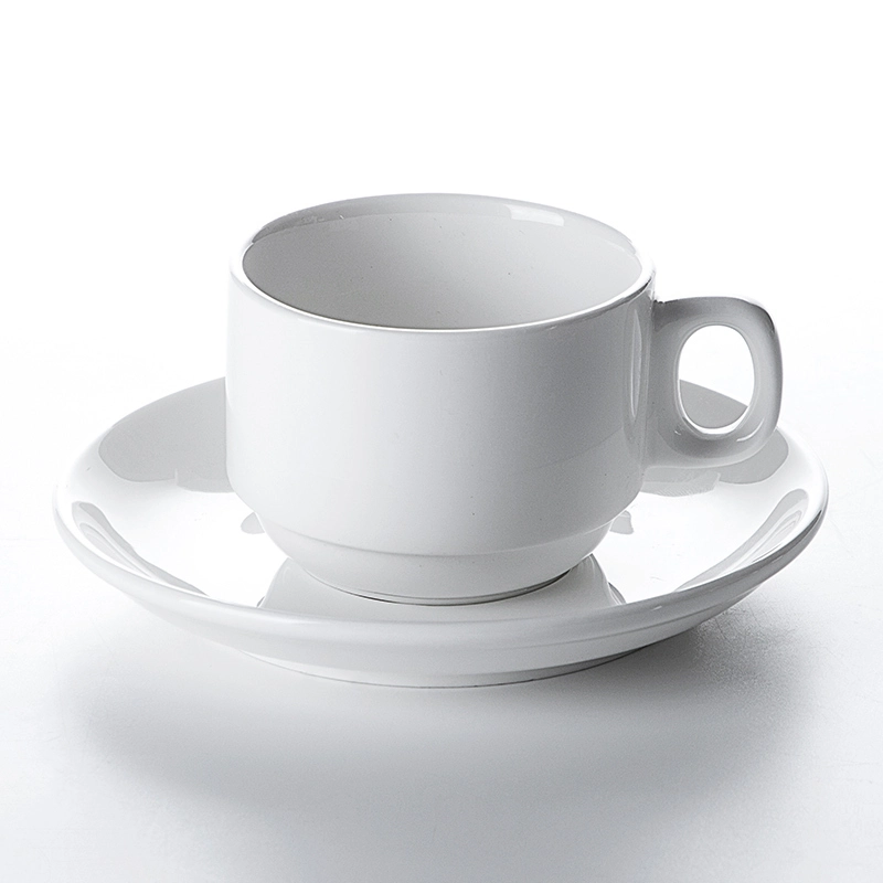 High Quality Coffee Cups And Saucers, Two Eight China White Tea Cups, High Temperature Tea Cups Ceramics 1