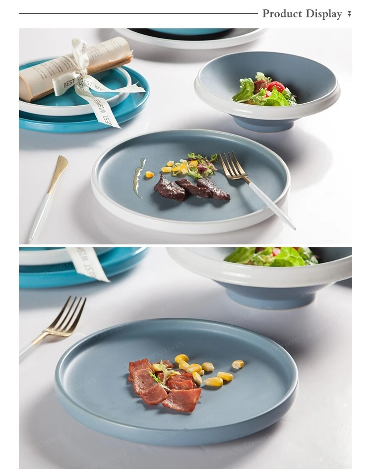High-quality glazed plate for business for hotel 3