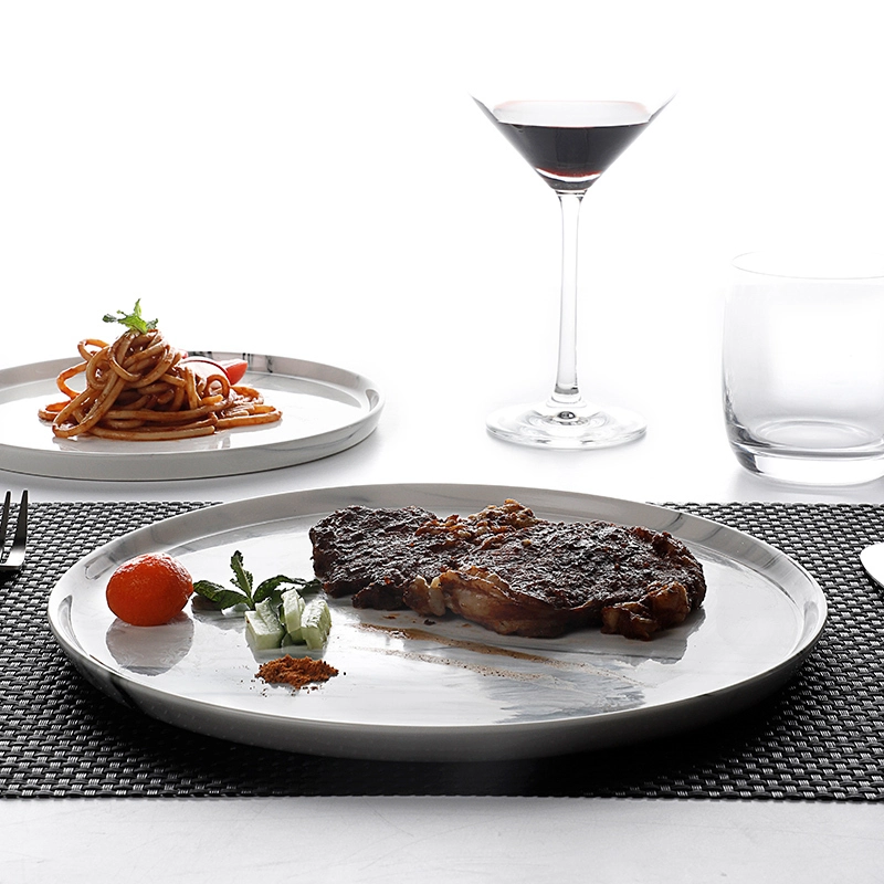 Hot Sale Restaurant Hotel Marble Tableware Dinnerware Set, Breakfast Set Seramik, Marble Dinnerware 1