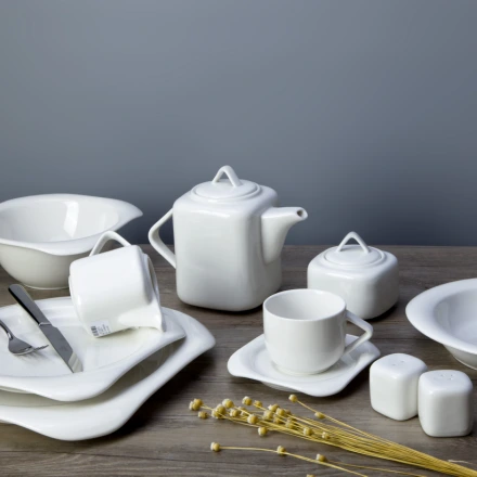 Factory price ceramic ware china porcelain square dinnerware sets 1