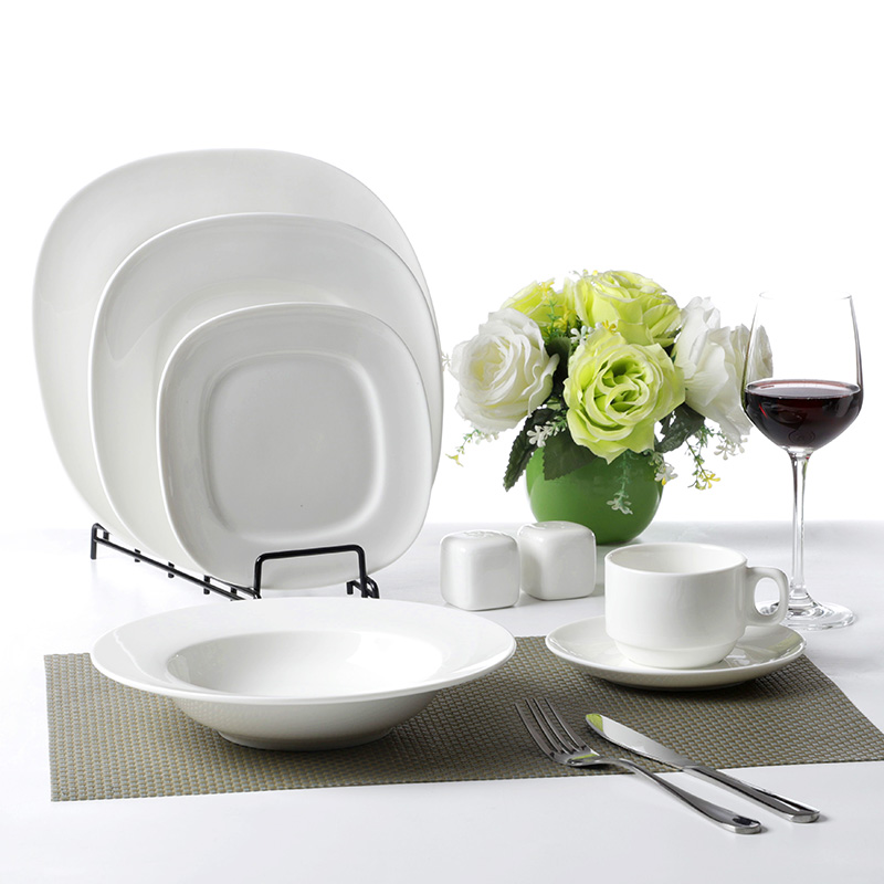 سوق أدوات المائدة في دبي في مجموعة أدوات المائدة الخزفية البيضاء في قوانغتشو 4