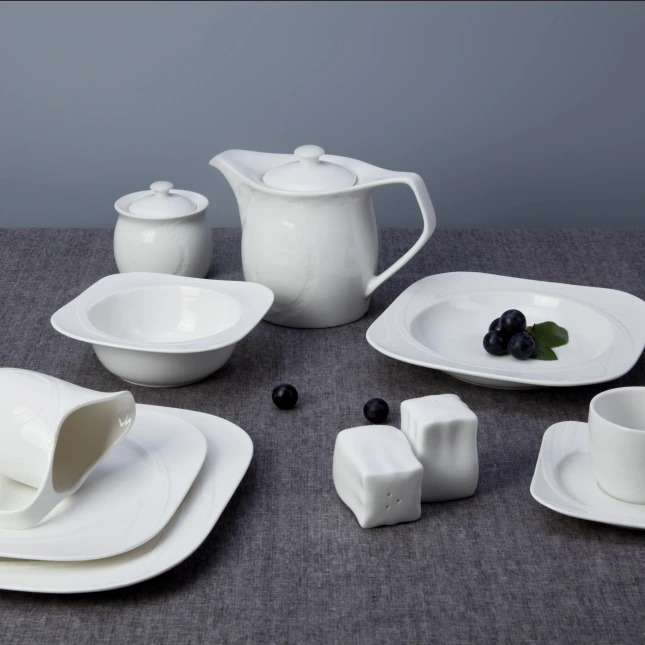 Wholesale dining plate set white, hotel & restaurant table ware 1