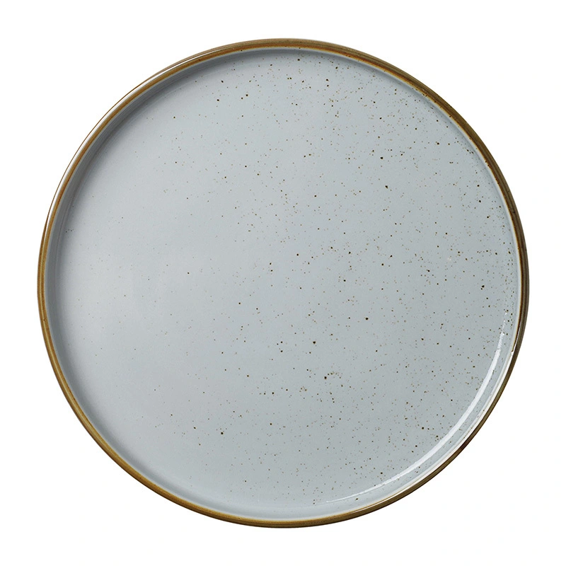 New Eco-friendly Grey Ceramics Dinner Plate Sets, Fancy Rustic Restaurant Hotel Dessert plate/ 1