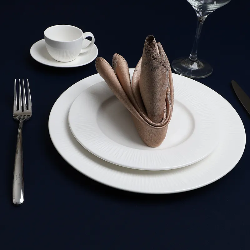 Two Eight flat ceramic plate Supply for bistro 1