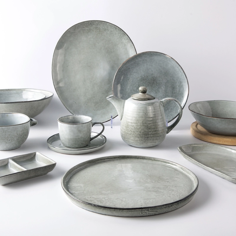 Rustic Bridal Supplies Brand Name Crockery Dinner Set, Green Color Used Restaurant Dinnerware Sets 1