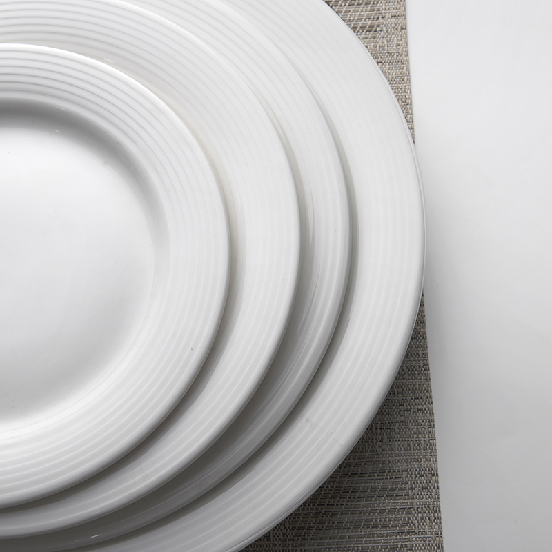Eco Friendly Chaozhou Factory Used Restaurant Dishes For Sale, Porcelain Western Style Crockery UK Diner Plate^ 2