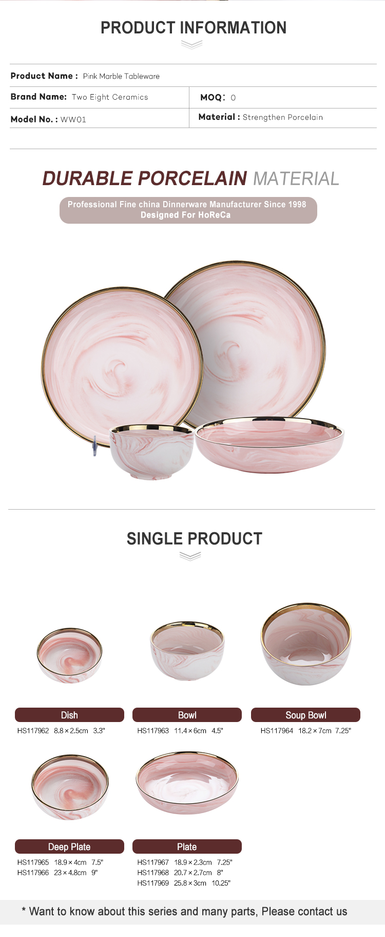 New 2019 Popular Trending Product Pink Restaurant Tunisia Ceramic Bone China Tableware, Marble Stoneware Tableware From China> 11