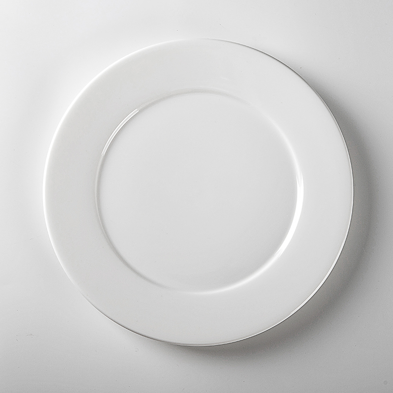 Popular Traditional Hotels Round White Plain Plate, Catering Dinnerware Fine Plain Plate, Porcelain Dish Plate@ 6