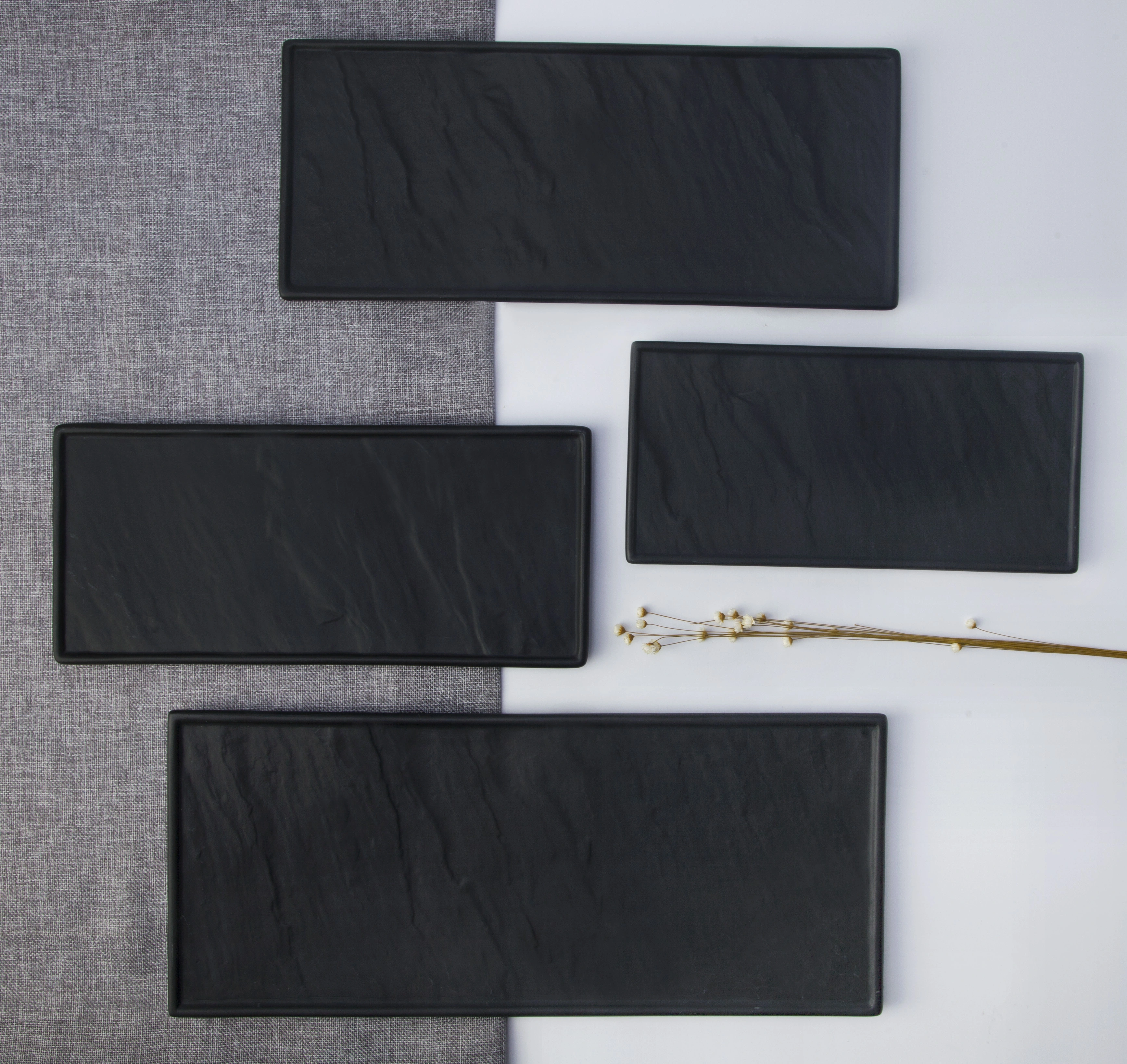 modern black ceramic plates dinnerware crockery 1