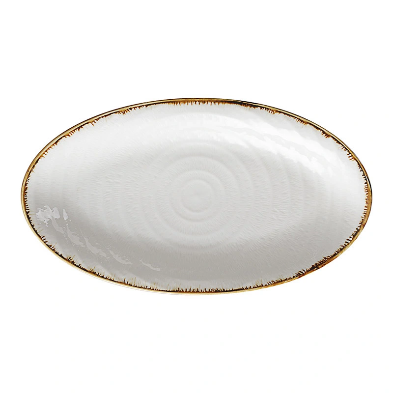 28ceramics Catering Crockery 14/16/18/20 Inch White Porcelain Serving Dishes, 28ceramics Hotel Ceramic Tableware Oval Plate~ 1