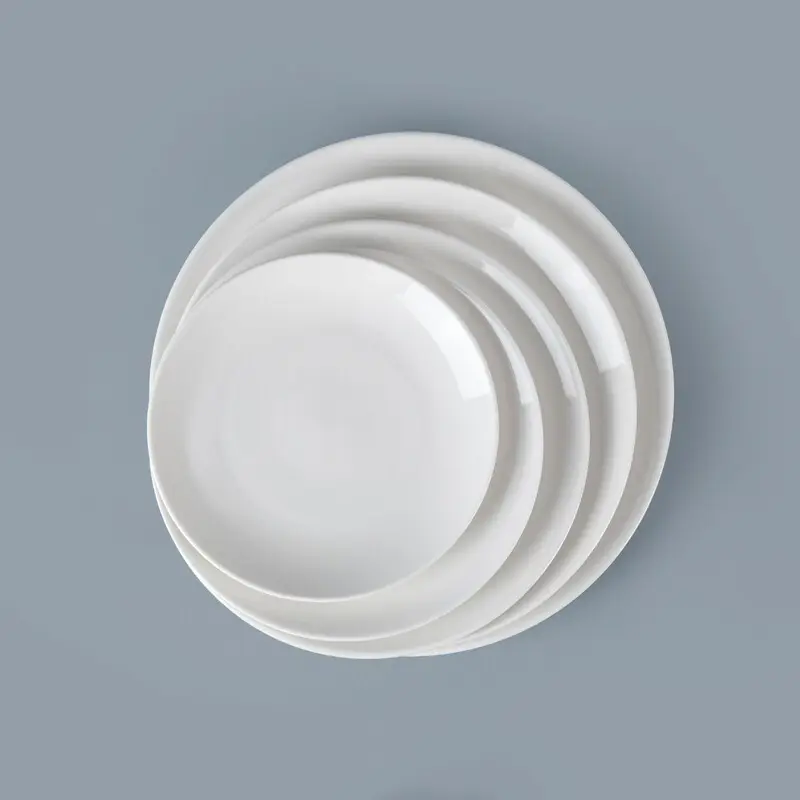 High-quality white ceramic dinner plates manufacturers for hotel 5