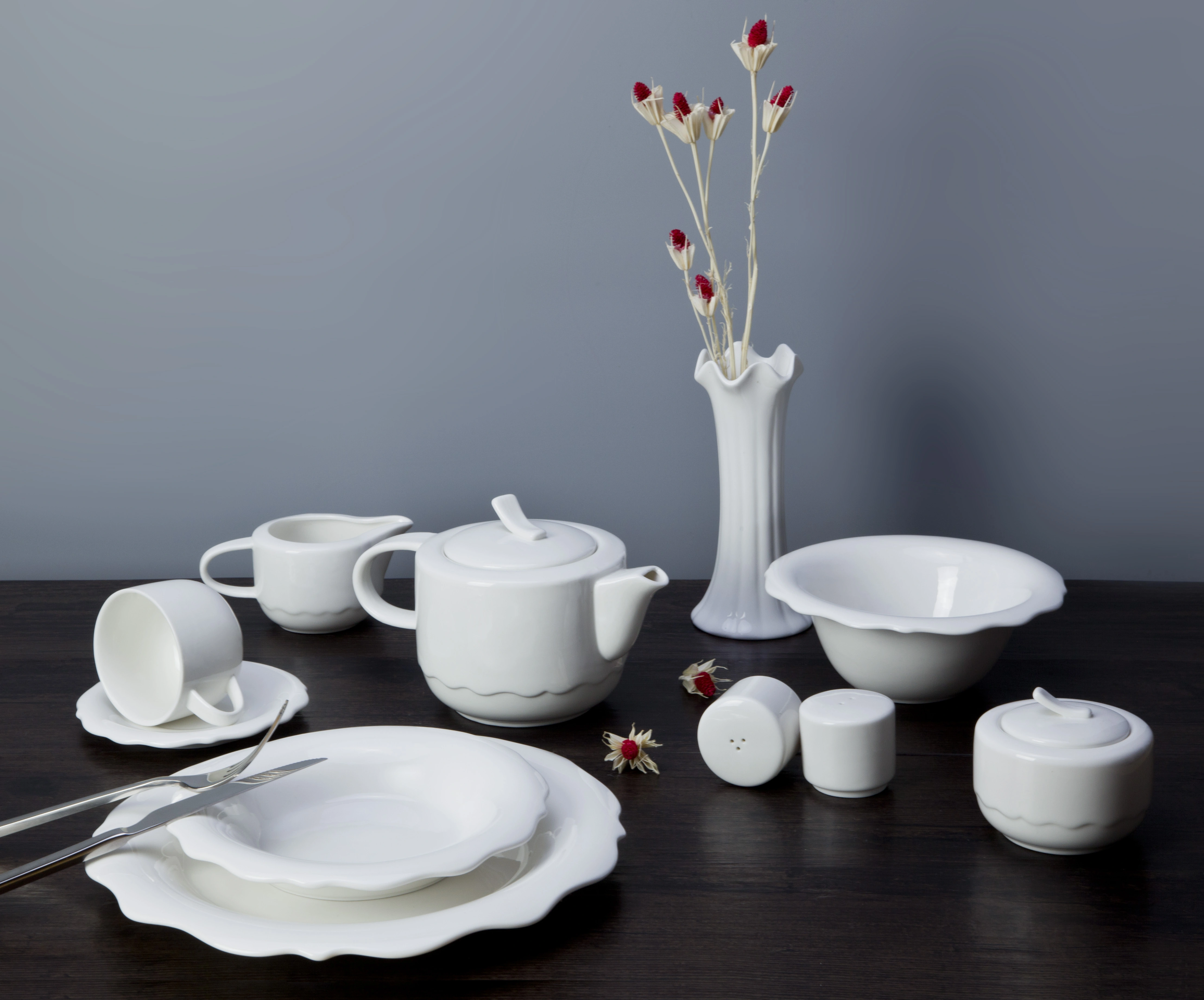 Wholesale White Porcelain 2019 Hotel & Restaurant Crockery Tableware, Dinnerwareplates, Ceramic Breakfast Dinnerware Set 1