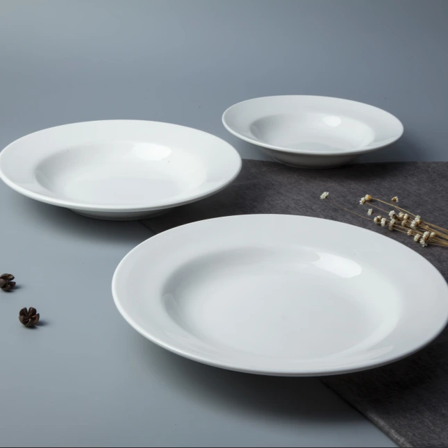 factory sale round porcelain dinnerware pasta plates 1
