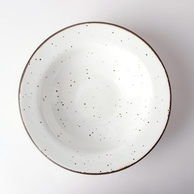 high impact strength chip resistance glazed hotel glossybowl with hat shape 1