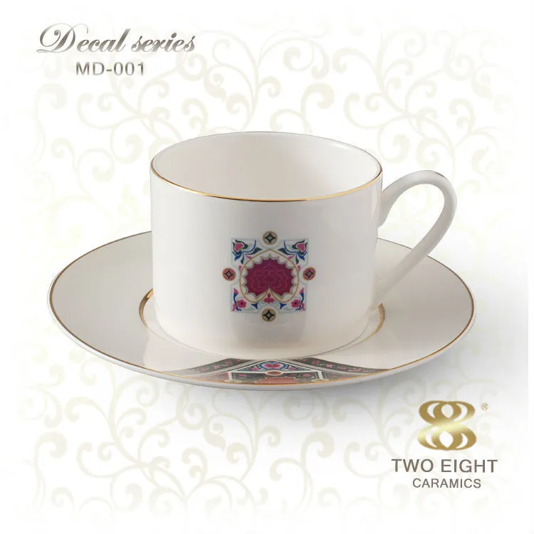 High-end fashion giftporcelain coffee/milk ceramic cup and plate 1