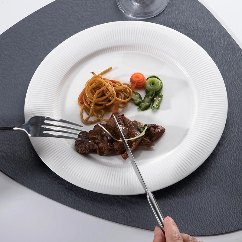 Microwave Safe Catering Dinnerware Salad Porcelain Plates Dishes, Wedding Crokery Tableware Horeca Dinner Ceramic Pizza Plate$ 1