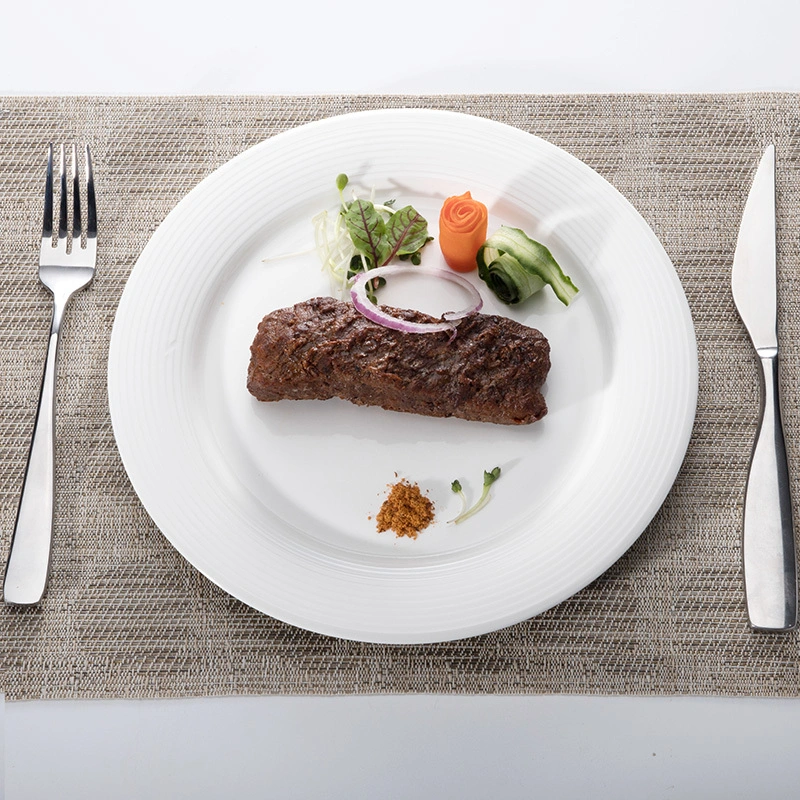Wholesale Scratch Proof Set Of Ceramic Plates, Plain Ceramic Party Plate, Chaozhou Factory Round White Plain Plate& 1