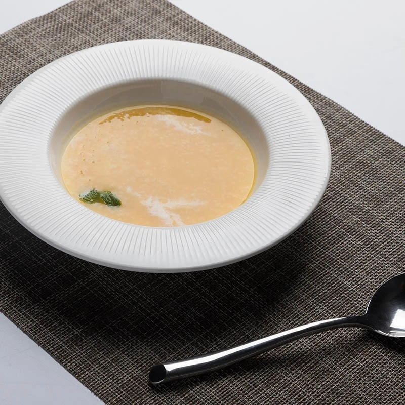 Western Style Durable Club Fine Dinner Plate Set Rectangular Plates, Two Eight China Porcelain Soup Plate Ceramic Dessert Plate& 1