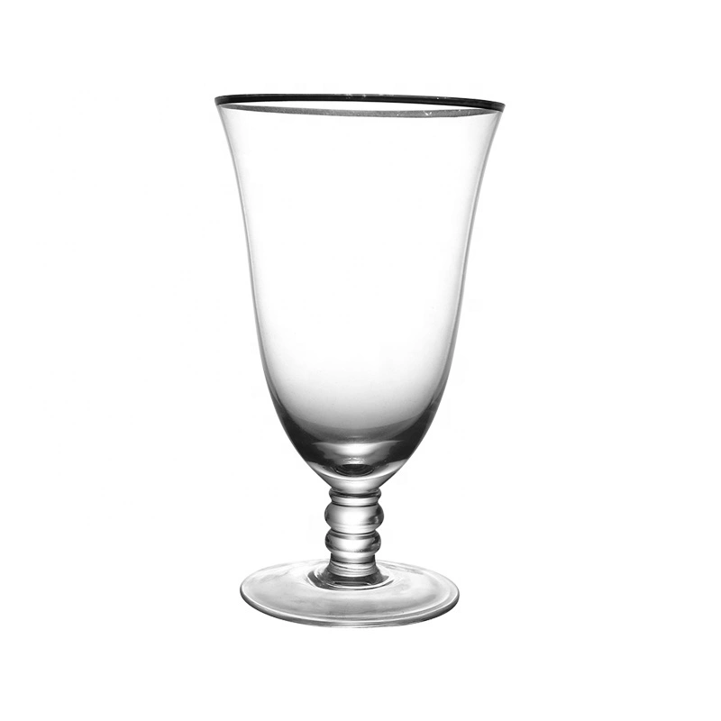 525ml Clear Transparent Gold Rim Vintage Crystal Wine Glass for Wedding Party Hotel 1