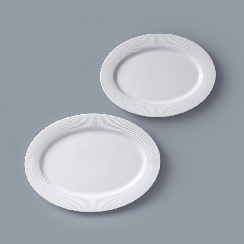Restaurant Supply Porcelain Dinnerware Oval Plate, China Porcelain Restaurant Dinnerware Oblong Plate* 1