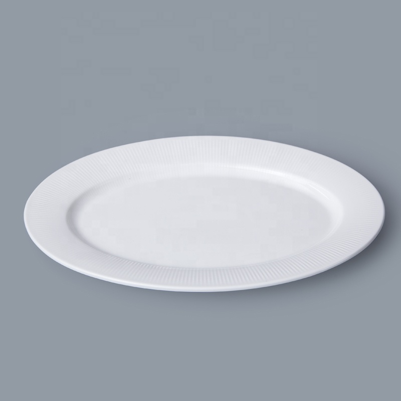 Restaurant Supply Porcelain Dinnerware Oval Plate, China Porcelain Restaurant Dinnerware Oblong Plate* 2