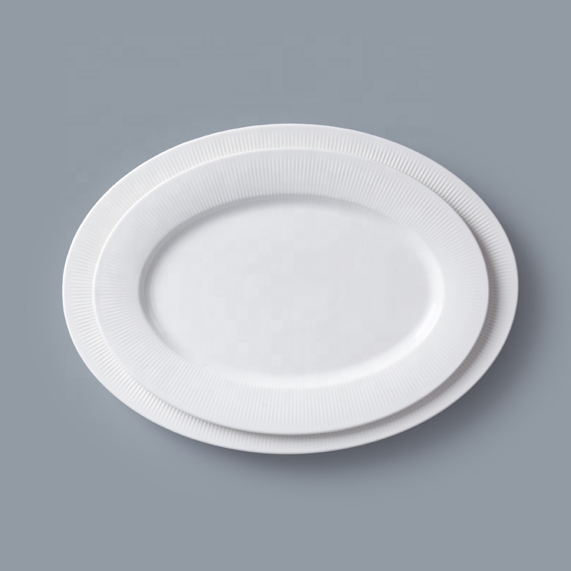 Restaurant Supply Porcelain Dinnerware Oval Plate, China Porcelain Restaurant Dinnerware Oblong Plate* 3