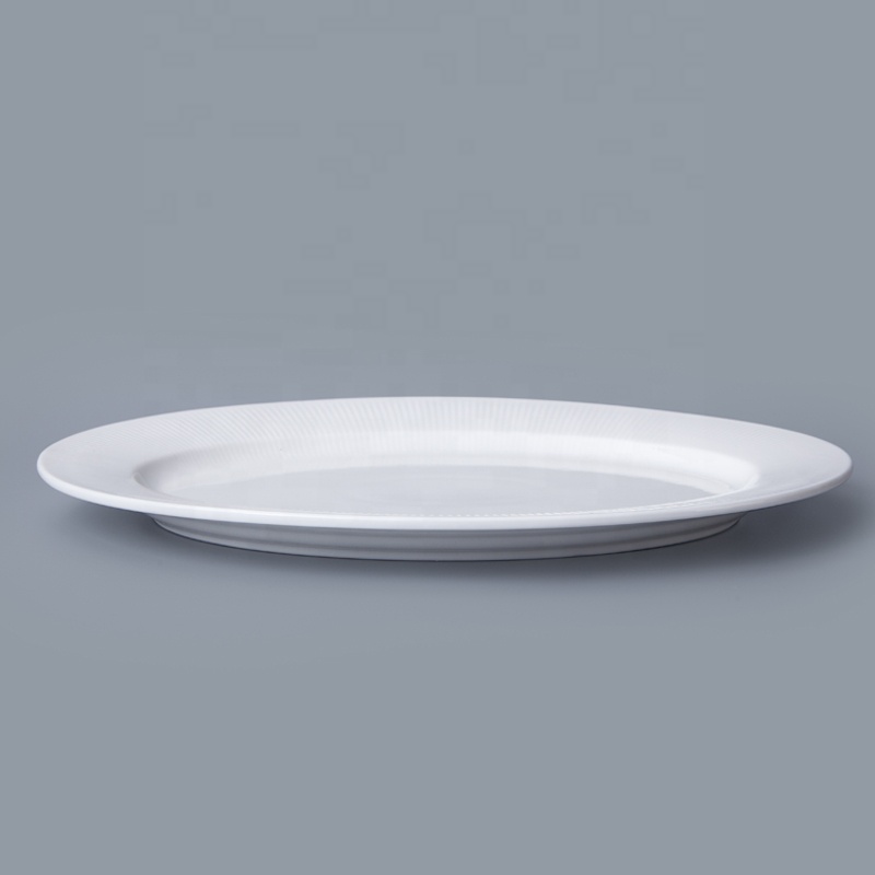 Restaurant Supply Porcelain Dinnerware Oval Plate, China Porcelain Restaurant Dinnerware Oblong Plate* 6