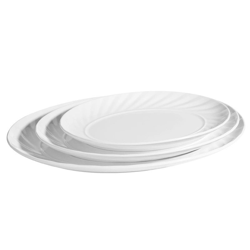 12 inch Ceramics Fish Plate Oval Shape Table Ware Dinnerware Set, Hotel Tableware Dinner Set Porcelain^ 1