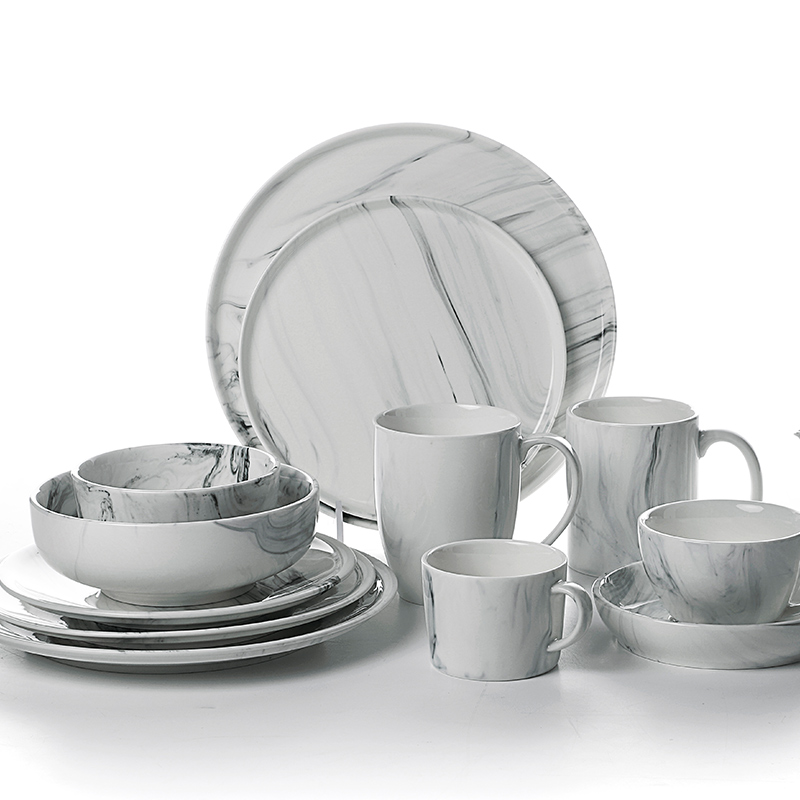 Plates Restaurant Hotel Catering Luxury Crockery Creative Tableware Porcelain Dinner Set Plates Sets Dinnerware 2