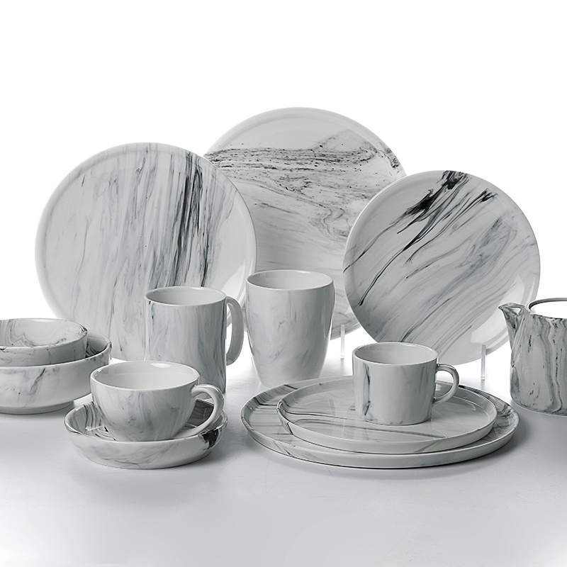 Plates Restaurant Hotel Catering Luxury Crockery Creative Tableware Porcelain Dinner Set Plates Sets Dinnerware 1
