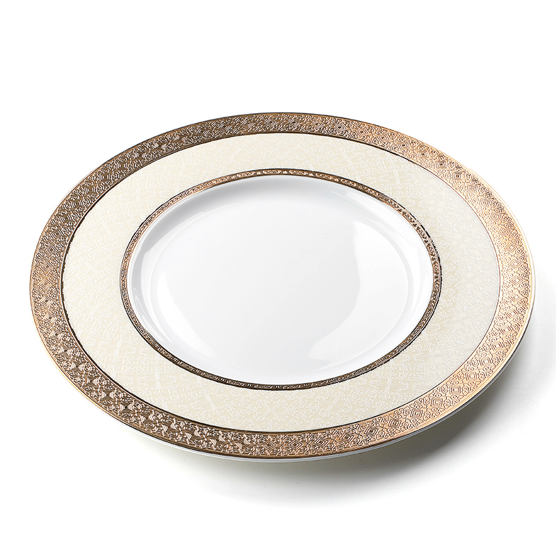 Wholesale China Ware Ceramic Dinner Plate Bone China, Best Quality China Ware Gold Tableware, Fine Bone China Dinner Plate# 2