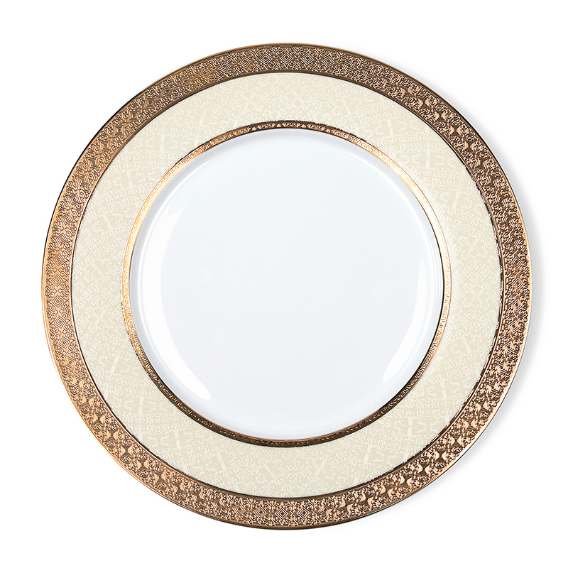 Wholesale China Ware Ceramic Dinner Plate Bone China, Best Quality China Ware Gold Tableware, Fine Bone China Dinner Plate# 5