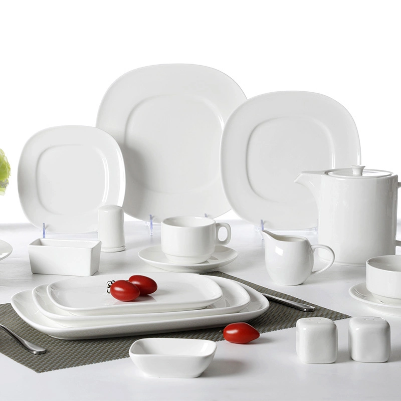 Good Quality White Dinner Sets Luxury Hotel & Restaurant Ceramic Tableware 1