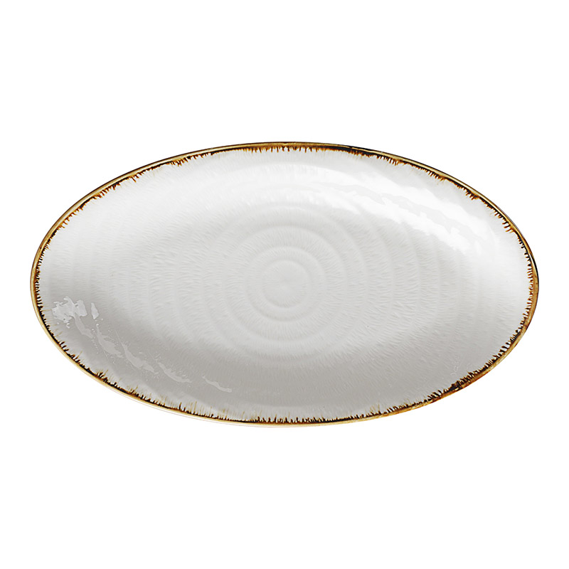 Restaurant Buffet Chafing Catering Dinnerware Serving Crockery Dinner Plates Porcelain Oval Plate^ 4