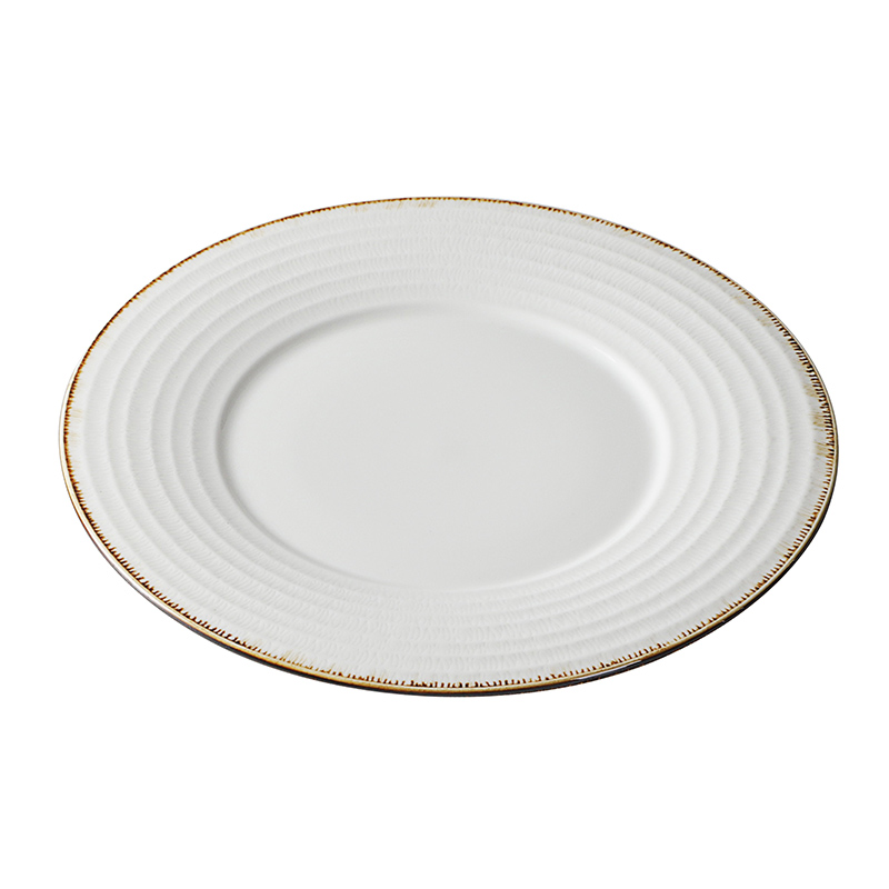 Dinner Plates For Weddings, Color Glaze Lounge Porcelain Oven Plate, Restaurant Dishes Plates* 2
