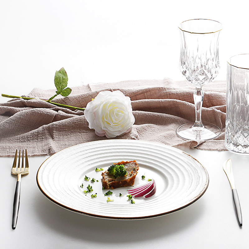 Dinner Plates For Weddings, Color Glaze Lounge Porcelain Oven Plate, Restaurant Dishes Plates* 5