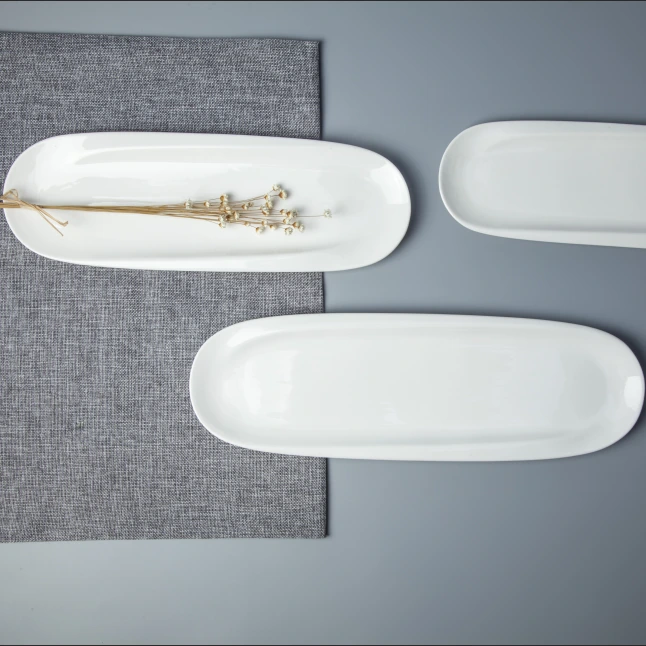 New products 2017 buying in bulk wholesale porcelain plate white sushi plate 1