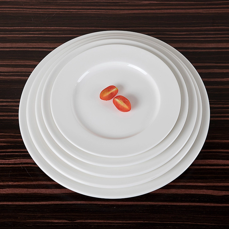 Porcelain Pizza Plate, Custom Restaurant Ceramic Plate Set, Custom Cafe Vajilla De Porcelana Ceramic Plate Set@ 1