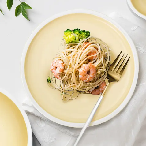 Two Eight rustic ceramic plates for business for restaurant 1
